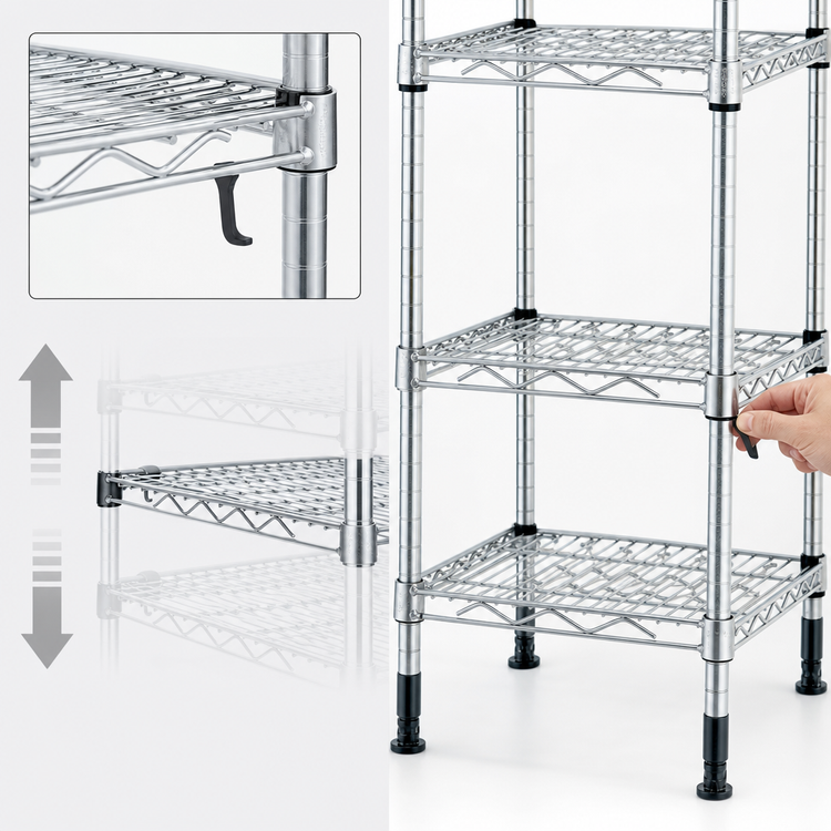 Product image #3 for Metro Super Adjustable Super Erecta 24 Inch W x 21 Inch D Wire Shelf, Stainless Steel Finish
