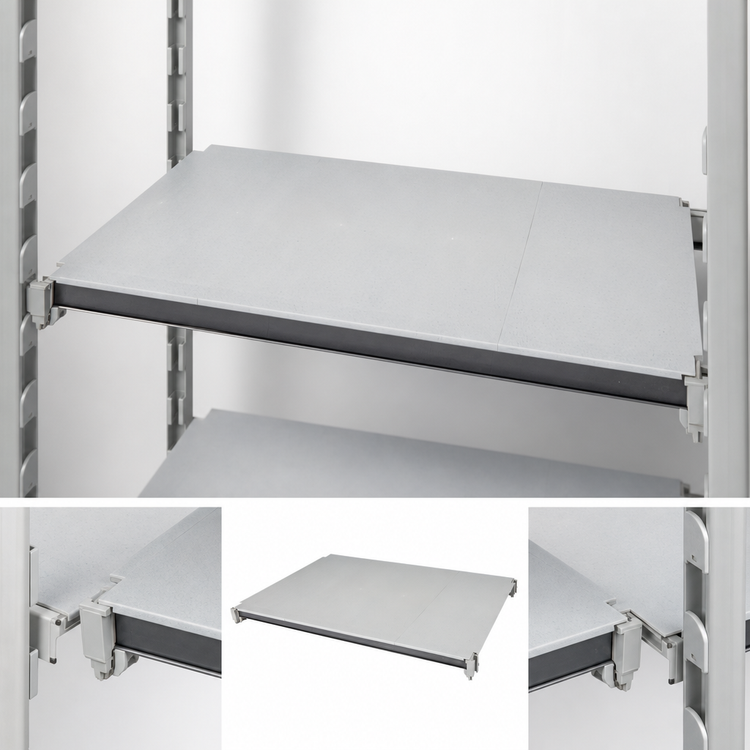 Product image #3 for Cambro Camshelving Elements XTRA 21-Inch x 36-Inch Solid Universal Shelf Kit, Speckled Gray