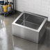 Thumbnail image #3 for Sapphire Manufacturing Floor-Mount Stainless Steel Mop Sink, 33 x 25 Inches, 12-Inch Deep Bowl