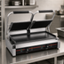 Thumbnail image #3 for Serv-Ware Double Countertop Electric Panini Grill with Grooved Top and Flat Bottom