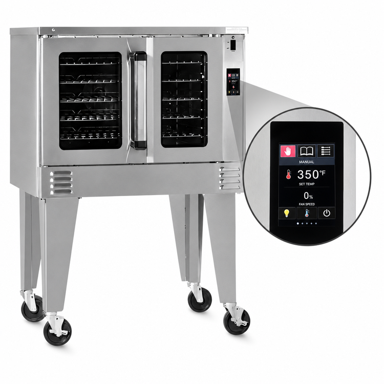 Product image #3 for Southbend Platinum Series Standard-Depth Single-Deck Gas Convection Oven, 90,000 BTU, Touchscreen Controls, Independent Doors