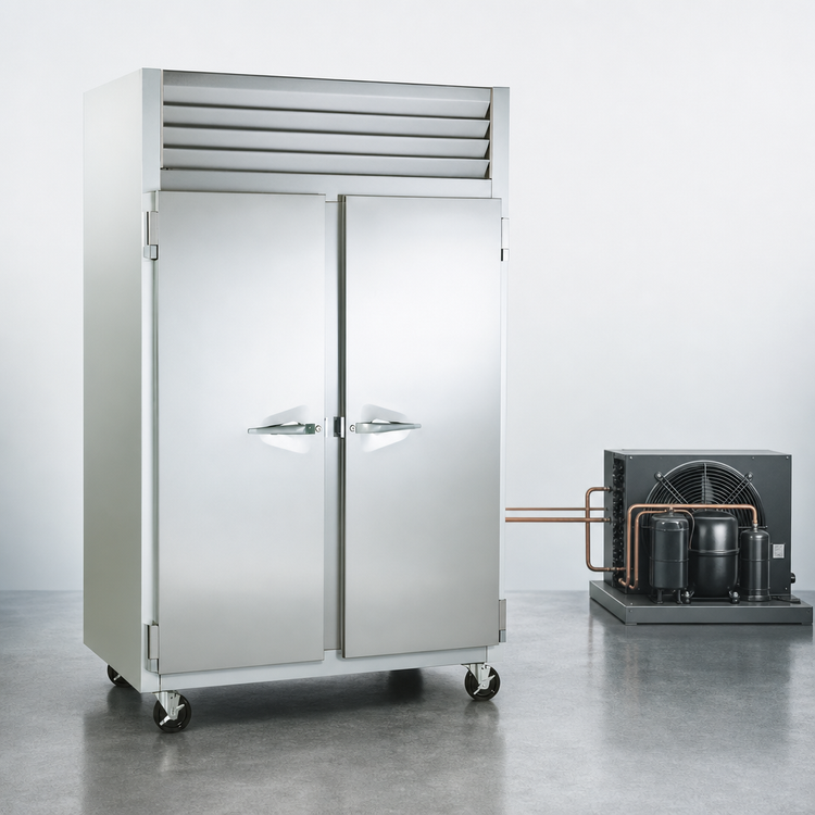 Product image #3 for Traulsen Spec-Line 48-Inch Remote Reach-In Freezer, 2-Section, Half-Height Solid Doors