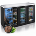Thumbnail image #3 for True Premier Bar 72-Inch Three-Section Refrigerated Back Bar Cooler with Glass Doors and Stainless Top