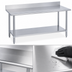 Thumbnail image #3 for Duke 72-Inch x 24-Inch 16-Gauge 400-Series Stainless Steel Work Table with 5-Inch Riser and Galvanized Undershelf