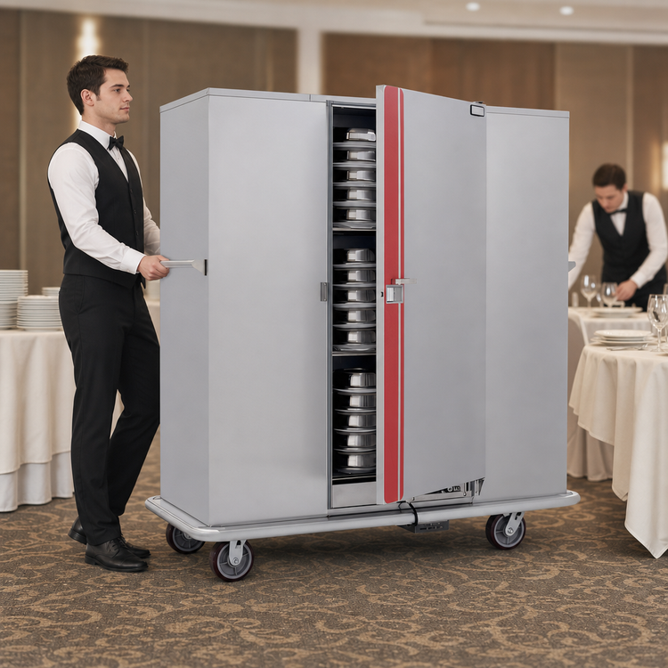 Product image #3 for Classic Carter Mobile Insulated Electric Banquet Holding Cabinet, Single Door, 180 Plate Capacity