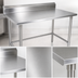 Thumbnail image #3 for John Boos Stallion 72-Inch x 24-Inch 16-Gauge 300-Series Stainless Steel Work Table with 5-Inch Backsplash