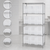Thumbnail image #3 for Quantum 36 in. W x 18 in. D x 74 in. H Chrome-Plated Stationary Bin Wire Shelving System with 5 Shelves