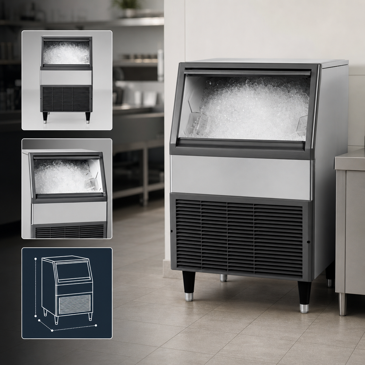 Product image #3 for Follett Maestro Plus UFE414A80 Integrated Flake Ice Machine with 425 lb Daily Production and 75 lb Storage Bin