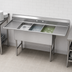 Thumbnail image #3 for Advance Tabco 3-Compartment Fabricated Stainless Steel Sink with Left & Right 30-Inch Drainboards