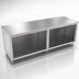 Thumbnail image #3 for John Boos Stainless Steel Work Table with Open Front Cabinet Base, 108 x 36 Inches, 14-Gauge Flat Top