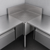 Thumbnail image #3 for Krowne Royal Series 24-Inch 90° Rear Corner Underbar Drainboard Filler with Single Leg