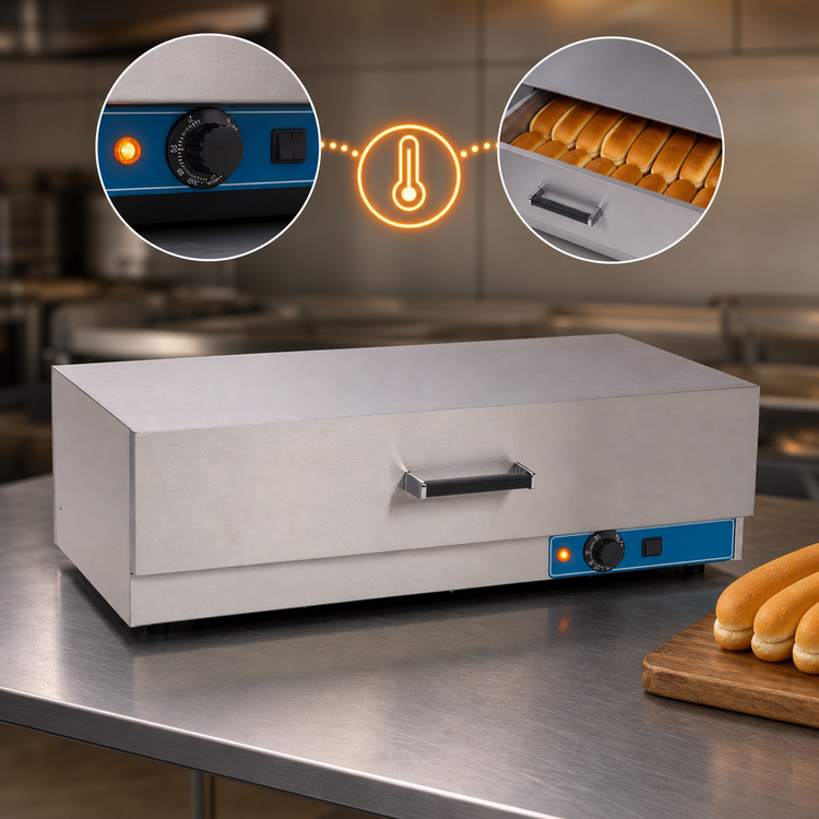 Product image #3 for Antunes Thermostatic Hot Dog Bun Warmer Drawer