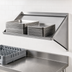 Thumbnail image #3 for Wall-Mounted Slanted Solid Dishtable Rack Shelf, 21 x 21 Inches, Right-Side Drip Tube