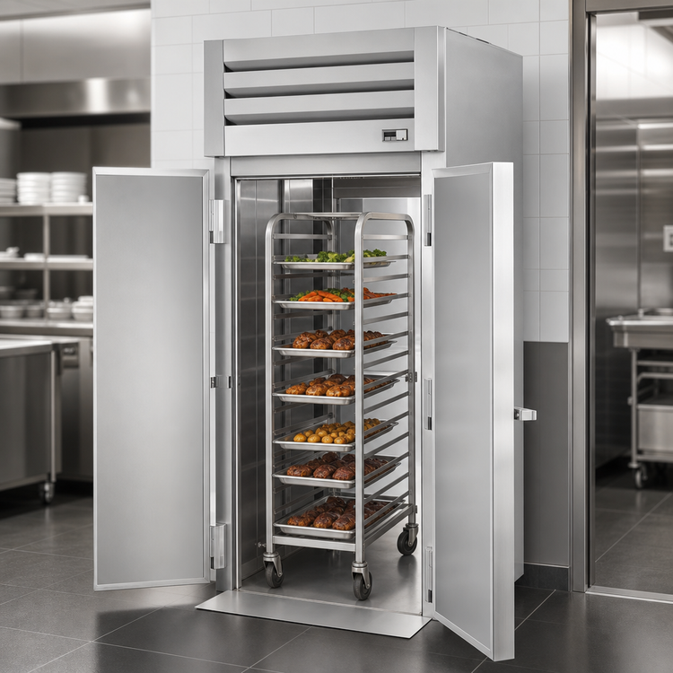 Product image #3 for True Spec Series Roll-Thru Heated Cabinet with Solid Swing Doors, 1 Section, Stainless Steel Front, Aluminum Sides
