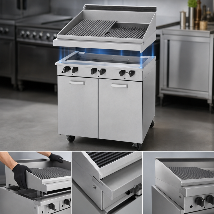 Product image #3 for Garland Master Series 24-Inch Range-Match Modular Gas Charbroiler with Briquettes and Flat/Tilt Grates