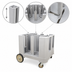 Thumbnail image #3 for Omcan Adjustable Dish Caddy Dolly with Dividers and Vinyl Cover, Grey, 240-405 Plate Capacity