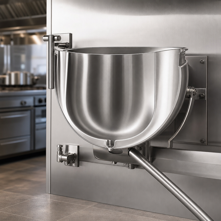 Product image #3 for Legion TWSWT-40 Direct Steam 40 Gallon Tilting Full-Jacketed Wall-Mount Kettle