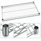 Thumbnail image #3 for Quantum 1848S 304 Stainless Steel Wire Shelf, 48"W x 18"D, 600-800 lb. Capacity, NSF