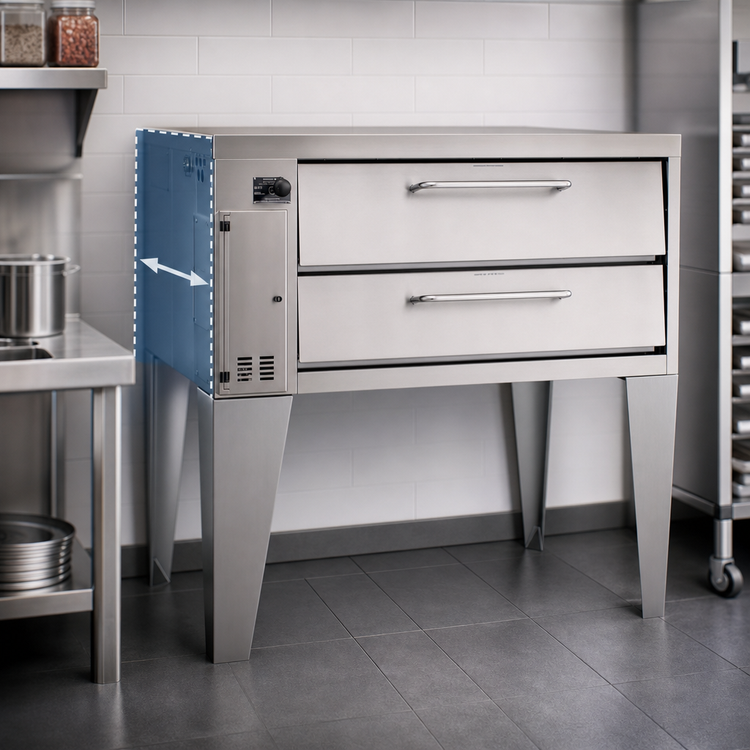 Product image #3 for Bakers Pride Super Deck Series Shallow Depth Gas Pizza Deck Oven with 45-Inch x 24-1/2-Inch Ceramic Deck, Single Chamber