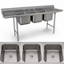 Thumbnail image #3 for Advance Tabco Special Value Regaline 3-Compartment Sink with Dual Drainboards, 91-Inch Long, 18-Gauge 304 Stainless Steel