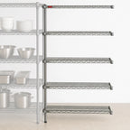 Thumbnail image #3 for Eagle Group Valu-Master A4-74-2436V 4-Tier Add-On Wire Shelving Unit, 36W x 24D x 74H, Pewter Gray Epoxy Finish