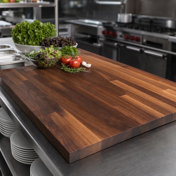 Product image #3 for John Boos Boos Block American Black Walnut Edge-Grain Kitchen Countertop, 60 x 25 x 1-1/2 Inch, Penetrating Oil Finish