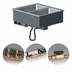 Thumbnail image #3 for Vollrath Two-Well Drop-In Electric Hot Food Well Unit with Auto-Fill and Manifold Drain, 12 x 20-Inch Wells