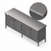 Thumbnail image #3 for John Boos Enclosed Base Stainless Steel Work Table with Hinged Doors, 132