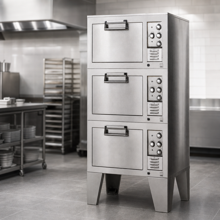 Product image #3 for Lang Marine Triple-Deck Electric Deck Oven with 22" x 27-1/2" x 12" Bake Decks