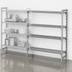 Thumbnail image #4 for Cambro Camshelving Premium 42-Inch Wide x 18-Inch Deep x 64-Inch High Stationary Add-On Shelving Unit, 4-Tier, 3 Vented + 1 Solid Shelves
