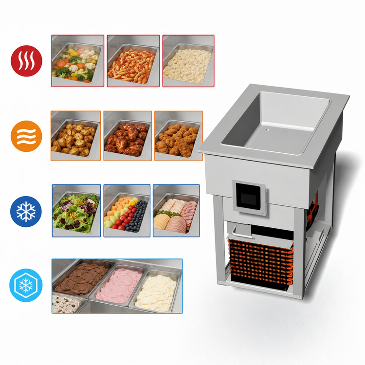 Product image #3 for Duke HCF-1 Single Well Hot/Cold/Freeze Drop-In Food Well Unit