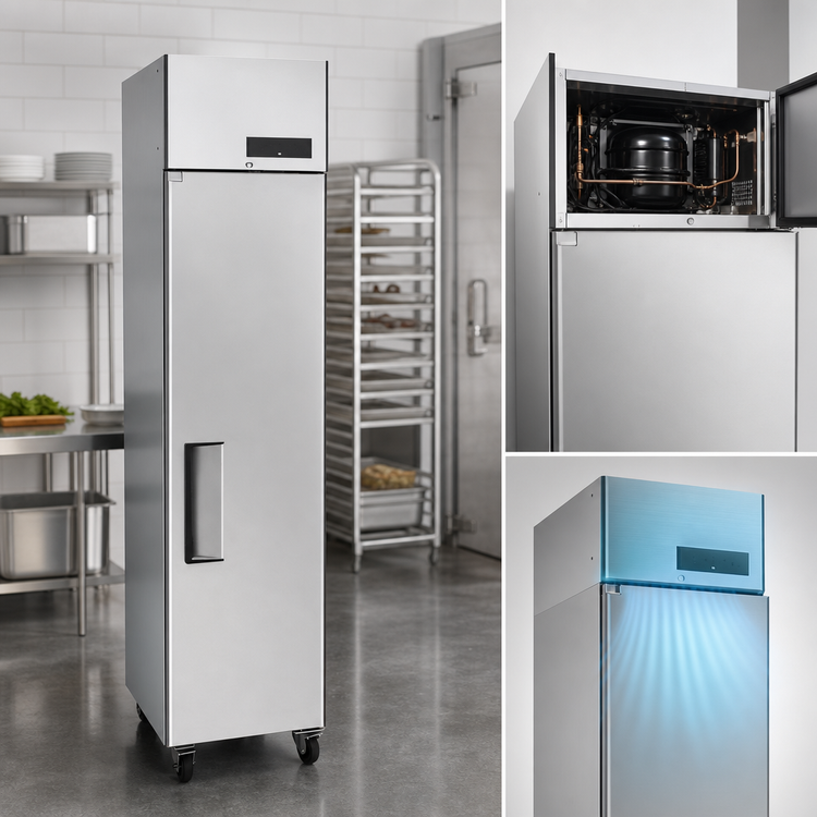 Product image #4 for Atosa 13 Cu. Ft. Top Mount Self-Contained Reach-In Freezer with Left Hinged Solid Door