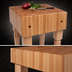 Thumbnail image #3 for John Boos Boos Block 30 Inch Square End Grain Butcher Block Work Table with 10 Inch Thick Northern Hard Rock Maple Top