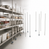 Thumbnail image #3 for Metro qwikTRAK Stainless Steel Stationary End Unit Kit for High Density Track Shelving