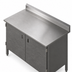 Thumbnail image #3 for John Boos Enclosed Base Stainless Steel Work Table with Hinged Doors, 60 x 24 Inches, 5 Inch Backsplash