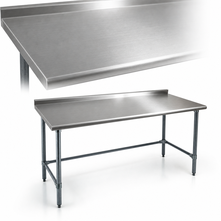 Product image #3 for Eagle Group BlendPort® Budget Series 72" x 30" Stainless Steel Work Table with Galvanized Open Base