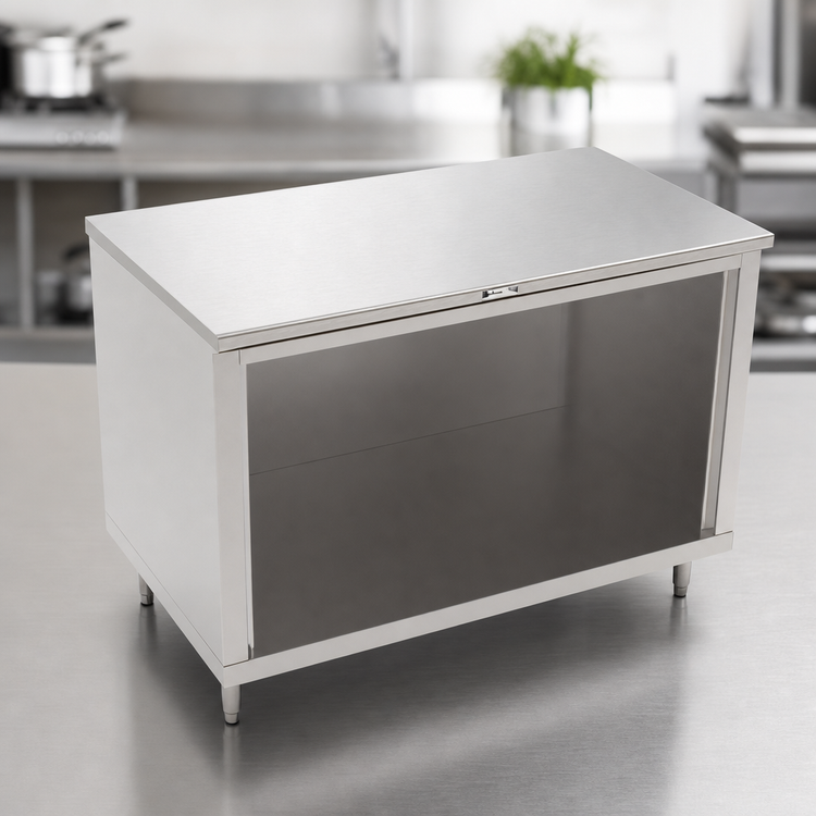 Product image #3 for John Boos 60-Inch x 24-Inch Open Front Stainless Steel Cabinet Base Work Table