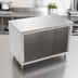 Thumbnail image #3 for John Boos 60-Inch x 24-Inch Open Front Stainless Steel Cabinet Base Work Table