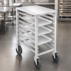 Thumbnail image #3 for Channel Manufacturing HT315 Half-Size Aluminum End-Load Bun Pan Rack, 15-Pan, 13 x 18-Inch, 3-Inch Spacing, 5-Inch Casters