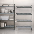 Thumbnail image #3 for Cambro Camshelving® Basics Plus CBA185472V4580 4-Tier Vented Add-On Polymer Shelving Unit, 18" D x 54" W x 72" H, Brushed Graphite