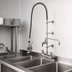Thumbnail image #3 for T&S Brass EasyInstall Wall-Mount Pre-Rinse Unit with Add-On Faucet, 8-Inch Adjustable Centers, 14-Inch Swing Nozzle