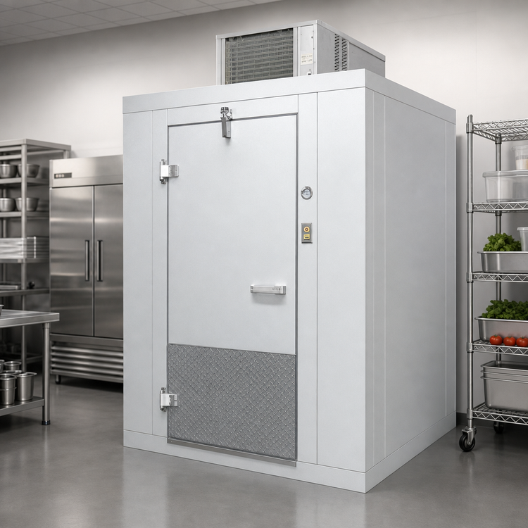 Product image #3 for Arctic Industries Indoor Walk-In Cooler with Floor, Top-Mount Self-Contained Refrigeration, 6' x 11'9" x 7'8 1/2"