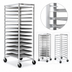 Thumbnail image #3 for Panco Mobile Full-Height Aluminum Utility Rack for 14 x 18, 18 x 26, or 12 x 20 Pans, 11-Pair Capacity