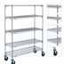 Thumbnail image #3 for Metro Super Erecta 5-Shelf Chrome Wire Stem Caster Cart, 60 x 18 x 67-7/8 Inches, 900 lb. Capacity