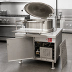 Thumbnail image #3 for Crown DMS-30 30 Gallon Direct Steam Stationary Kettle, 2/3 Jacketed
