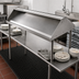 Thumbnail image #3 for John Boos Double-Sided Solid Stainless Steel Sorting Shelf for Soiled Dish Tables, 132 x 30-1/2 Inch, Table/Wall Mount