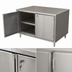Thumbnail image #3 for BK Resources Stainless Steel Chef Table Cabinet Base with Hinged Doors and Lock, 48