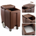 Thumbnail image #4 for Cambro SlidingLid Tall Mobile Ice Caddy, 175 lb. Capacity, Dark Brown