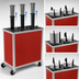 Thumbnail image #3 for Atlas Metal Mobile 3-Tube Enclosed Unheated Dish Dispenser Cart
