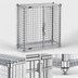 Thumbnail image #3 for QuadTruss Stationary Mini Security Unit with 2 Locking Doors, Chrome-Plated, 50 x 16 x 40 Inches